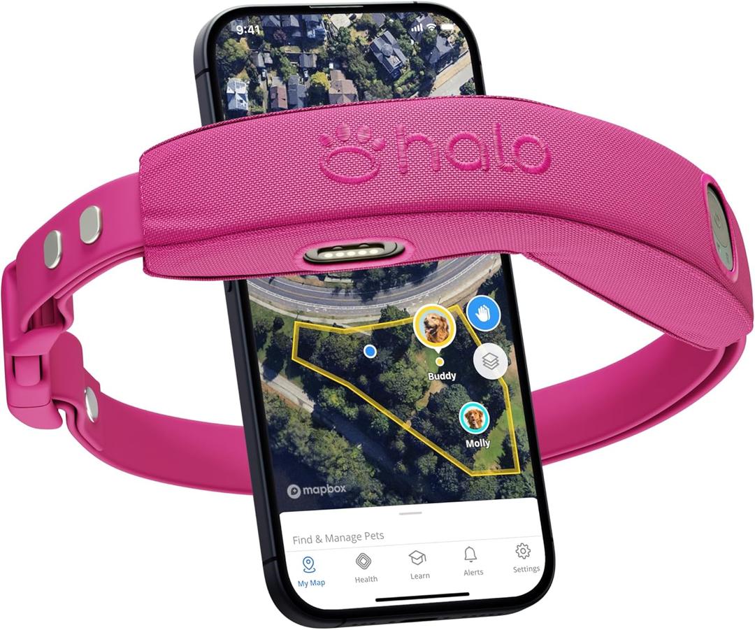 Halo Collar 4, GPS Wireless Dog Fence & Dog Training Collar with GPS Tracker, Subscription Required, Waterproof, Orchid, One Size