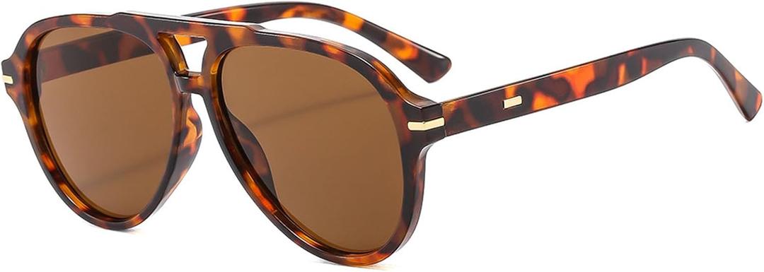 3 x Retro Aviator Sunglasses for Women Men 70s Vintage Big Frame