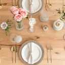 48 Pcs Round Burlap Placemats Bulk, 12 Inch Rustic Farmhouse Burlap Placemats Round Heat Resistant Jute Placemat for Kitchen, Dining, Tables, Wedding, Party