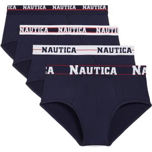 Nautica Men's 4 Pack Limited Edition Micro Stretch Briefs Large