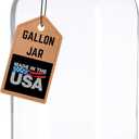 kitchentoolz 1 Gallon Glass Jar with Lid  Large Gallon Mason Jar with Lid for Sourdough Starter, Kombucha, Sun Tea, Pickling, and Storage Jug  Made in the USA (Clear)