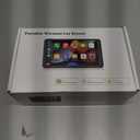 Portable Carplay Screen for Car, 7" Wireless Carplay & Android Auto with Bluetooth, HD Backup Camera, GPS Navigation, Siri, FM, AUX, Mirror Link for All Vehicles