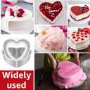 2Pcs Heart Shaped Cake Pan Set 8 & 6 Inch Aluminum Alloy Heart Cake Pan with Removable Bottom Cake Baking Pans for Brownies Cakes Cheesecake