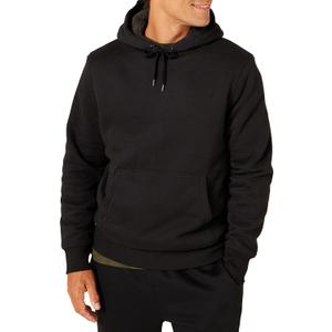 Amazon Essentials Men's Sherpa-Lined Pullover Hoodie (Black)