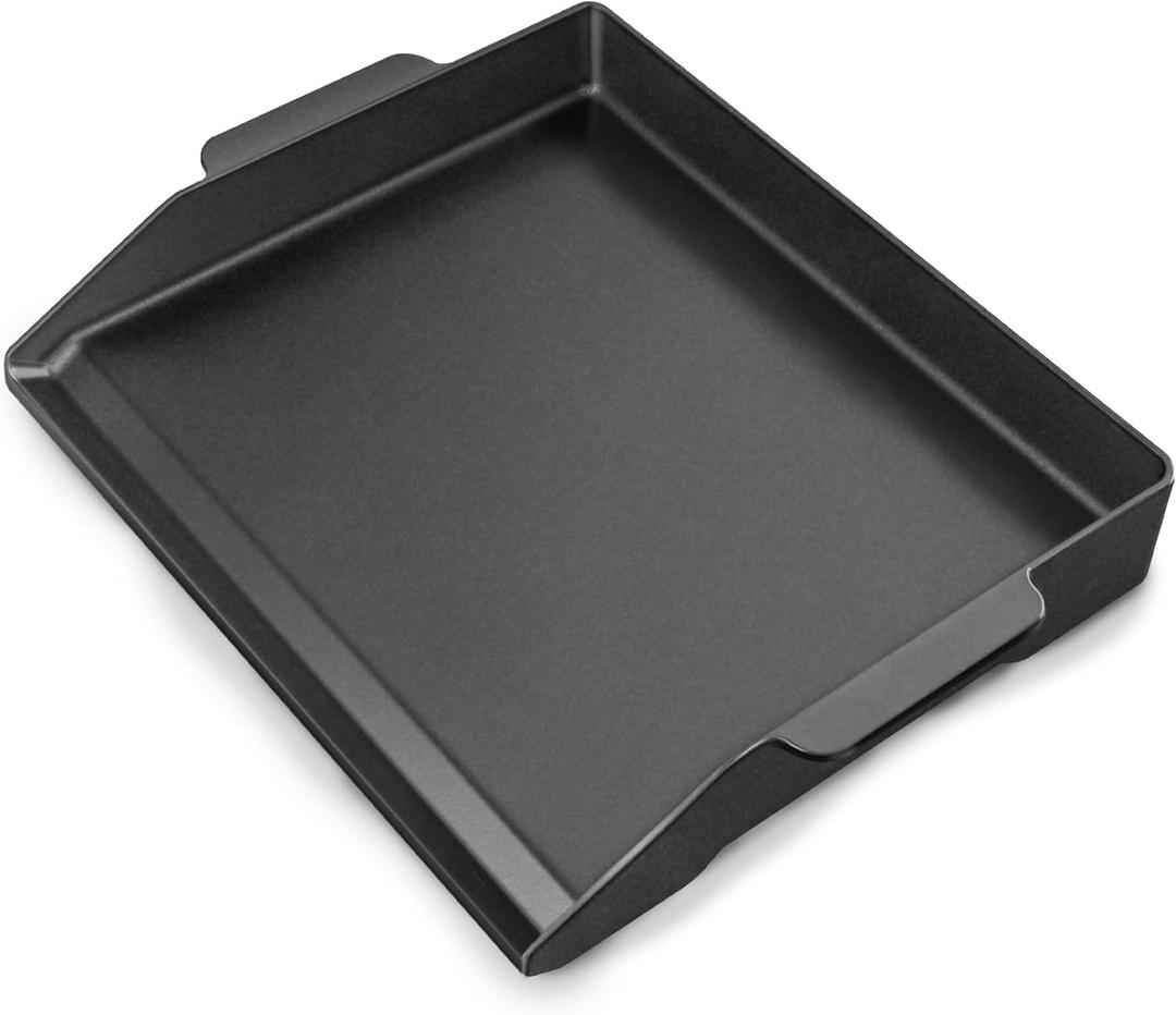 17" x 13" Universal Cast Iron Griddle for Gas Grill, Stove Top Griddle Gas Grill Griddle Insert for Charbroil Nexgrill Parts Charcoal Cooking Plate Outdoor Camping Tailgating Teppanyaki BBQ Accessory