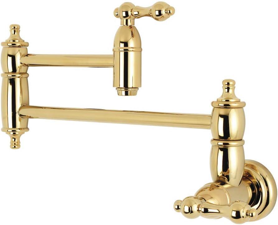 Kingston Brass KS3102AL Restoration Pot Filler, Polished Brass