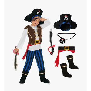 Morph Pirate Costume For Kids - Boys Pirate Outfit - Fun Dress Up Costume For Halloween, Parties, Role Play Size S
