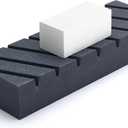 Flattening Stone Set, Two Sharpening Stones Flattener, Grit 180 Black & 320 White Whetstone - Fixer with Grooves for Repair any wet stone