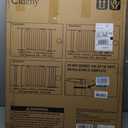 34" Tall Baby Gate No Drilling, Auto Close Dog Gate Indoor, White
