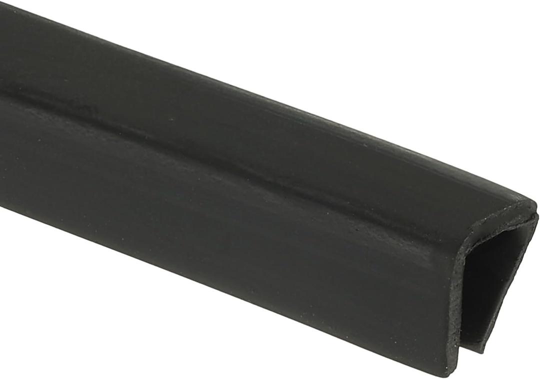 PATIKIL 3/8" Rubber Edge Trim, 10 ft Flexible U Channel Edge Guard Protector for Keen Edge, Sheet Metal, Car Doors, Hatches, Table Corners, Black