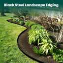 Galvanized Steel Landscape Edging Metal Landscape Edging Black Steel Landscaping Metal Garden Edging Border 6 Inch Depth 40 Inch Strips 6pcs for Lawn Yard 20 Feet Total (with 6 Clips)