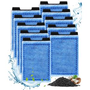 10 Pack Rite-Size Z Filter Cartridges Compatible with Marineland Eclipse System 2/3, Aquarium Filter Cartridge Compatible with Marineland Hidden Filtration System 5, Contour 3/5