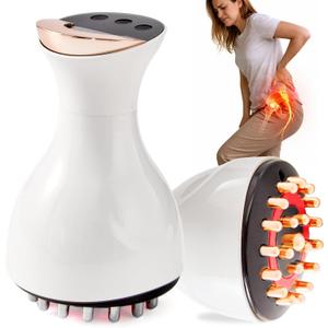 Sciatica Pain Relief Devices Deep Tissue Massager with Multi-Mode Technology, Heat & Light, Targeted Relief for Sciatic Nerve & Lower Back Pain (White)