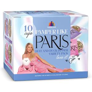 Weruva Pamper Like Paris Natural Wet Dog Food, Beef and Duck Recipes Cooked in Broth Variety Pack (2.75oz Cup, Pack of 10) (EXP 09/01/26)