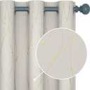 Deconovo Blackout Curtains - Thermal Insulated, Noise-Reducing Window Drapes for Bedroom, Living Room -2 Panels, Beige, 42W x 95L