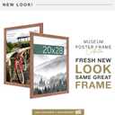 MCS Museum Poster Frame 20x28 Medium Oak Woodgrain, Vertical & Horizontal Wall Hanging Large Picture Frame for Photos, Posters & Art Prints (1-Pack)