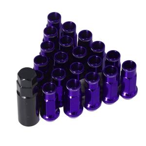 20pcs M12x1.25 Lug Nuts, Wheel Lug Nuts, Wheel Locks Lug Nuts, Universal for Car, Rustproof, Anti Deformation, Prevent Cracking, Sturdy and Durably, Has a Long Service Time, Easy to Instal (Purple)