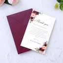 PONATIA 50 Pack A4 Envelopes, 4.25 x 6.12'' Shimmer Sparkle Burgundy Envelope Perfect for Gift Cards, Wedding Details Cards, Thank You Cards and any 4x6" Inner Sheets