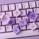 Hyekit PBT Keycaps, 132 Keycaps Dye-Sublimation Cherry Profile Botanical Keycap for Cherry MX Mechanical Keyboards (Witch Emilia)