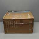 Sweetcrispy 24 inch Bar Stools Set of 2, Upholstered Modern Counter Height Bar Stools for Kitchen Island Modern PU Leather Sadless Stools Chair with Metal Base and Footrest, Grey