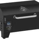 Pit Boss 150 Wood Pellet Grill & Smoker with Flame Broiler 256-Sq. In. Cooking Space, 180°F to 500°F Temperature Range, 7 lb. Pellet Hopper, for Tailgating, Camping, or Travel, Black