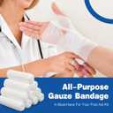 AZEN 50 Pack Gauze Rolls Bandages, 3 in x 4.1 Yards, Premium Medical Supplies & First Aid Supplies, Bandage Wrap Vet Wrap