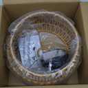 12" Boho Ceiling Light Fixture, Rattan Flush Mount Ceiling Light, Small Rustic Hand Woven Chandelier for Farmhouse Hallway Bedroom Kitchen Entryway Closet, E26 Socket