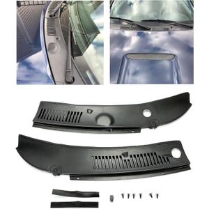 HECASA Windshield Wiper Cowl Vent Grille Cover Panels Hood Compatible with 1999-2004 Ford Mustang Replacement for 3R3Z 6302228 AAA/3R3Z6302228AAA/FO1270102 Driver & Passenger Side