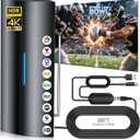 Antenna for Smart TV Indoor with Amplifier, 360 Reception Local Channels, Supports 8K, 4K for All TVs