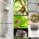 Stainless Steel Mesh Fabric 5" x 50 Ft Double Layer Hole Filler, Flexible Stretchy Hardware Cloth Fill Fabric DIY Kit