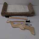 Zakkart Cat Perch for Window Sill with Bolster - Orthopedic Hammock Design with Premium Hardwood & Robust Metal Frame - Cat Window Seat for Large Cats and Kittens - Natural Color Wood Brown Bed, 24''W