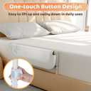 omzer Bed Guard Rail for Toddlers - 32inch Folding up & Adjustable Heights Baby Bed Safety Rails - Portable Toddler Bed Barrier Railing Guard for Kids Twin, Bunk, Queen, Full Size Bed