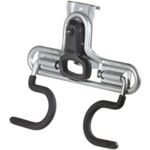 Rubbermaid FastTrack 2-Handle Hook (S Hook) Mounted Garage Storage and Space Saving Organization System Metallic Powder-Coated Steeel for Rakes/Brooms/Toys/Ladders