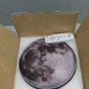 QIYIMEILUX Dimmable Moon Wall Sconce Plug in Modern LED Wall Light with Remote Control 9.5inch 15W Black Wall Lamp Indoor Wall Mounted Lighting Ceiling Light Fixture for Living Room Bedroom