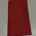 Small Tiers 1 Piece Faux Linen Textured Burgundy Red Kitchen Short Small Mini Window Curtains Valance 12 inches Length Home Decor Classic Cafe Basement Living Room/Bedroom 52W by 12L Rod Pocket