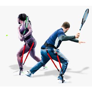 VPX Tennis Swing Trainer Increases Power, Exit Ball Velocity, Shot Accuracy, & Serve Speed, Improves Forehand, Backhand, Slice, & Compression Racket Torque, For Men, Women, Boys, Girls, & Kids (Waist SML (20"-30"))