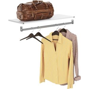 ClosetMaid Mosaics Shelf and Rod Closet Organizer, 2.52" H x 36.02" W x 13.78" D, White