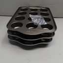 3-Pack Mini Cheesecake Pans Removable Bottom, 12-Cavity Mini Muffin Baking Pan, Carbon Steel Nonstick Round Cupcake Mold, 13" x 8"