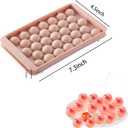 Ice Cube Trays, Ice Cube Tray with lid, Round Ice Cube Tray 33 Total 66 Cubes per Tray for Cocktail, Whiskey, Chocolate, BPA Free