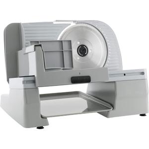 Chef'sChoice 609A Electric Meat Slicer with Stainless Steel Blade Features Slice Thickness Control and Tilted Food Carriage Easy Clean, 7-Inch, Silver