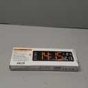 Digital Wall Clock Large Display, 16.2 Inch , LED Digital Clock with Remote Control for Living Room Decor, Automatic Brightness Dimmer with Date Week Temperature (Orange)