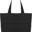 Afashor Women's Vintage Canvas Tote Bag Casual Hobo Shoulder Satchel Large Capacity Handbag (Black)