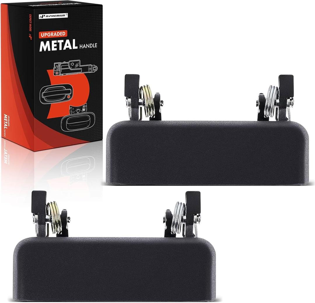 A-Premium Upgraded Metal Exterior Door Handles Compatible with Ford Ranger 1993-2003, Textured Black, 2-PC Set, Front Driver and Passenger Side