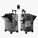 Zipperless Luggage, 22x14x9 Aviation Certified, Polycarbonate Aluminum Hardshell, Expandable Carry-On Luggage with Spinner Wheels, Hardshell Luggage, 20 Inch Cabin, Dark Gray