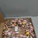 Timer - 20 Inch Easter Wreaths for Front Door with 20 Warm LED Lights Colorful Eggs, Battery Operated Easter Decorations fo Home Wall Window Indoor Outdoor Spring Holiday Decorations, Easter Gifts