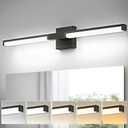 OKELI Modern Bathroom Light Fixtures Over Mirror, 32 Inch Matte Black Vanity Light Bar for Bathroom, 16W 5CCT Diammable Wall Light