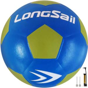 Foam Waterproof Soccer Ball USA Size 3,4,5 Kids Youth Adult Seamless High Durability Leisure Sports Beginners Club Competition Training(Mesh Bag,Pump Included)