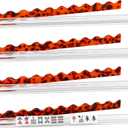 Mifoci 4 Set Scalloped Tortoiseshell Mahjong Tile Racks with Magnetic Pushers Acrylic American Mahjong Rack and Pusher Modern Majiang Accessories for American Majiang Game