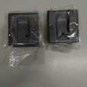 HOMOTEK 2 Pack Privacy Pocket Door Pull – No Switch Plate, Replace Old or Worn Passage Pulls, 2-3/4" x 2-1/2", Black