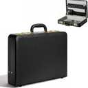 LOCKCURX Briefcases for Men, Anti-Theft Dual Lock Briefcase with 16 Inch Laptop Compartment, Waterproof Faux Leather, Brief Cases Men with Multi File Organizer, Perfect for Office, Travel (Black)
